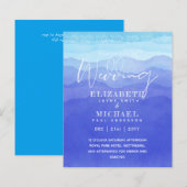 BUDGET Aqua Ocean Wedding Invite Beach Destination (Vorne/Hinten)