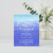 BUDGET Aqua Ocean Wedding Invite Beach Destination (Stehend Vorderseite)