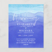 BUDGET Aqua Ocean Wedding Invite Beach Destination (Vorderseite)