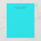 BUDGET Aqua Ocean Wedding Invite Beach Destination (Rückseite)