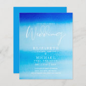 BUDGET Aqua Ocean Wedding Invite Beach Destination (Vorne/Hinten)