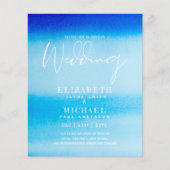 BUDGET Aqua Ocean Wedding Invite Beach Destination (Vorderseite)