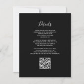 Budget Aqua Silber Blumen Hochzeit mit QR-Code (Rückseite)