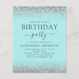 Budget Aquamarin Blau Silber jedes Alter Geburtsta