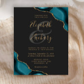 Budget Aquamarin Blue Agate Corners Dark Wedding