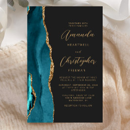 Budget Aquamarin Blue Agate Dark Wedding