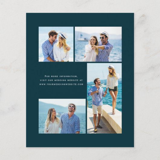 Budget Aquamarin Blue Gold Agate 4-Foto Hochzeit E (Rückseite)