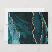 Budget Aquamarin Blue Gold Agate Marmor Save the D (Rückseite)