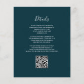 Budget Aquamarin Blue Silver Agate QR Code Wedding (Rückseite)