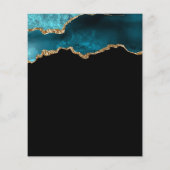 Budget Aquamarin Gold Agate 18. Geburtstag Einladu (Rückseite)