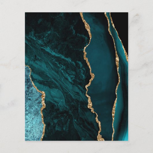 Budget Aquamarin Gold Agate Mauve Einladung zur Ho (Rückseite)