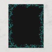 Budget Aquamarin Green Black Glitzer Balloon Gebur (Rückseite)