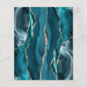 Budget Aquamarine Rose Gold Agate Dark Wedding Men (Rückseite)