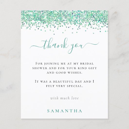 Budget Aquamariner Glitzer Foto Brautparty Vielen (Vorderseite)