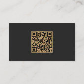 Budget Aquamariner Gold Agate Dark Wedding QR Code Begleitkarte (Rückseite)