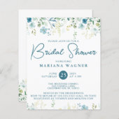 Budget Aquamarines Blue Beige Wildblumen Brautpart (Vorne/Hinten)