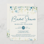 Budget Aquamarines Blue Beige Wildblumen Brautpart (Vorne/Hinten)