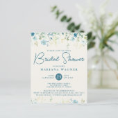 Budget Aquamarines Blue Beige Wildblumen Brautpart (Stehend Vorderseite)