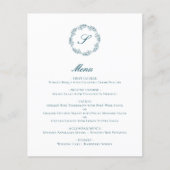 Budget Aquamarines Blue Monogram Wreath Wedding Me (Vorderseite)