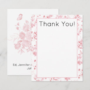 Budget, Aquarell-Blumen-Baby-Shower-Dankeschön Mitteilungskarte
