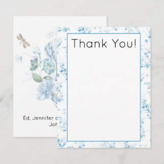 Budget, Aquarell-Blumen-Baby-Shower-Dankeschön Mitteilungskarte