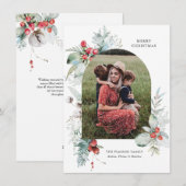 Budget Aquarell Blumenbogen Foto Weihnachten (Vorne/Hinten)