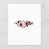 Budget Aquarell Blumendusche Einladung (Rückseite)