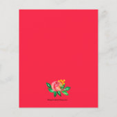 Budget Aquarell Blumengeburtstag Einladungen (Rückseite)