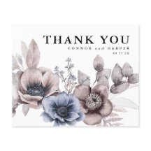 Budget Aquarell Blumenmuster Non Foto Danke Karte