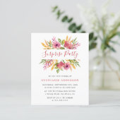 Budget Aquarell Blumenüberraschung Geburtstagspart (Stehend Vorderseite)