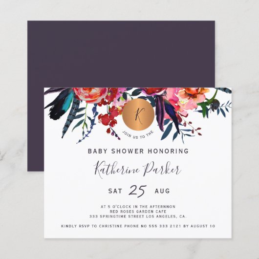 Budget Aquarell Blütendusche (Vorne/Hinten)