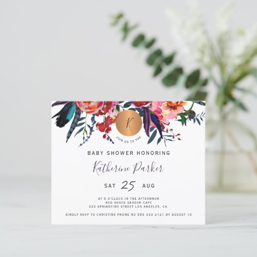 Budget Aquarell Blütendusche (Stehend Vorderseite)