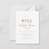 Budget Aquarell Brautparty Party Einladung