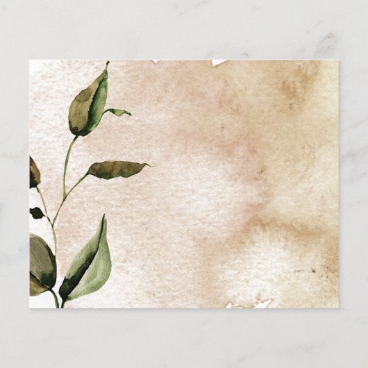 Budget Aquarell Erntedank Einladung. Flyer (Hinten)