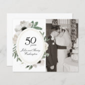 Budget Aquarell Floral Gold 50 Jahre alt (Vorne/Hinten)