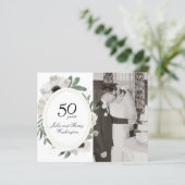 Budget Aquarell Floral Gold 50 Jahre alt (Stehend Vorderseite)