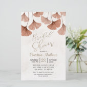 Budget Aquarell Foliage Bridal Dusche Einladung (Stehend Vorderseite)