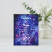 Budget Aquarell Galaxy Starry Night Script Chic (Stehend Vorderseite)