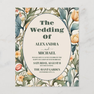 Budget Aquarell-Tulpen William Morris Hochzeit