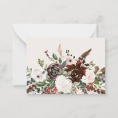 Budget Aquarellblütenhochzeit R.S.V.P RSVP Karte (Rückseite)