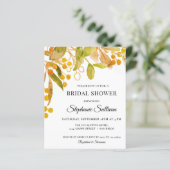 Budget Aquarellbrust Bridal Dusche Einladung (Stehend Vorderseite)