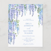 BUDGET Aquarellfarbe Dusty Blue Floral Hochzeit Ei (Vorderseite)