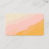 Budget Aquarellfarbe Rosa Gelbe QR Code RSVP Karte (Rückseite)