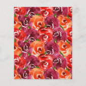 Budget Aquarellfarben florale Collage Hochzeit läd (Rückseite)