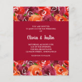 Budget Aquarellfarben florale Collage Hochzeit läd (Vorderseite)