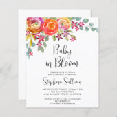 Budget Aquarellfarben Herbstdusche Floral Baby Ein (Vorne/Hinten)