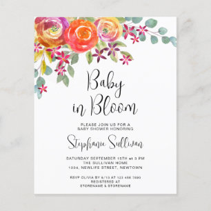Budget Aquarellfarben Herbstdusche Floral Baby Ein