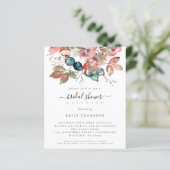 Budget Aquarellfarben Rosa Brautparty Einladung (Stehend Vorderseite)