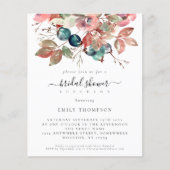 Budget Aquarellfarben Rosa Brautparty Einladung (Vorderseite)