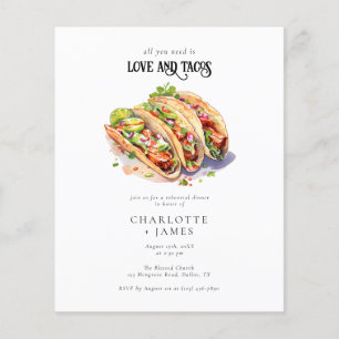 Budget Aquarellfarbenes Foto Tacos Probe Abendesse Flyer